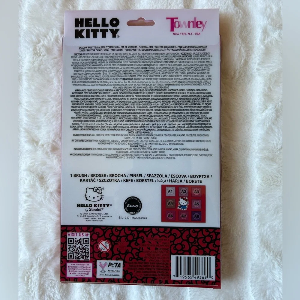 Townley Girl PETA Approved Sanrio Hello Kitty Eyeshdow Palette with Mirror